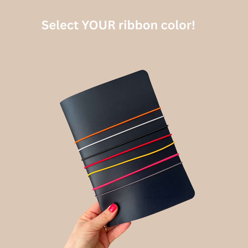 Trifold Leather Journal CARRY ALL/ Deep Blue - Image 6