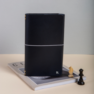 Leather Journal Cover CARRY MORE/ Deep Blue