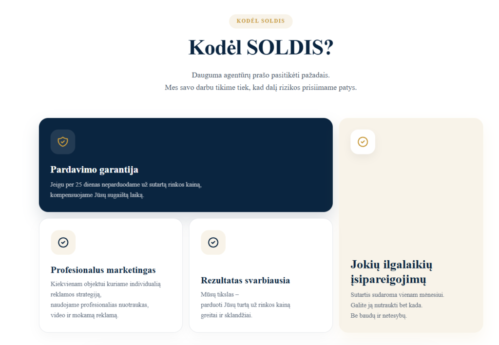 SOLDIS privalumai